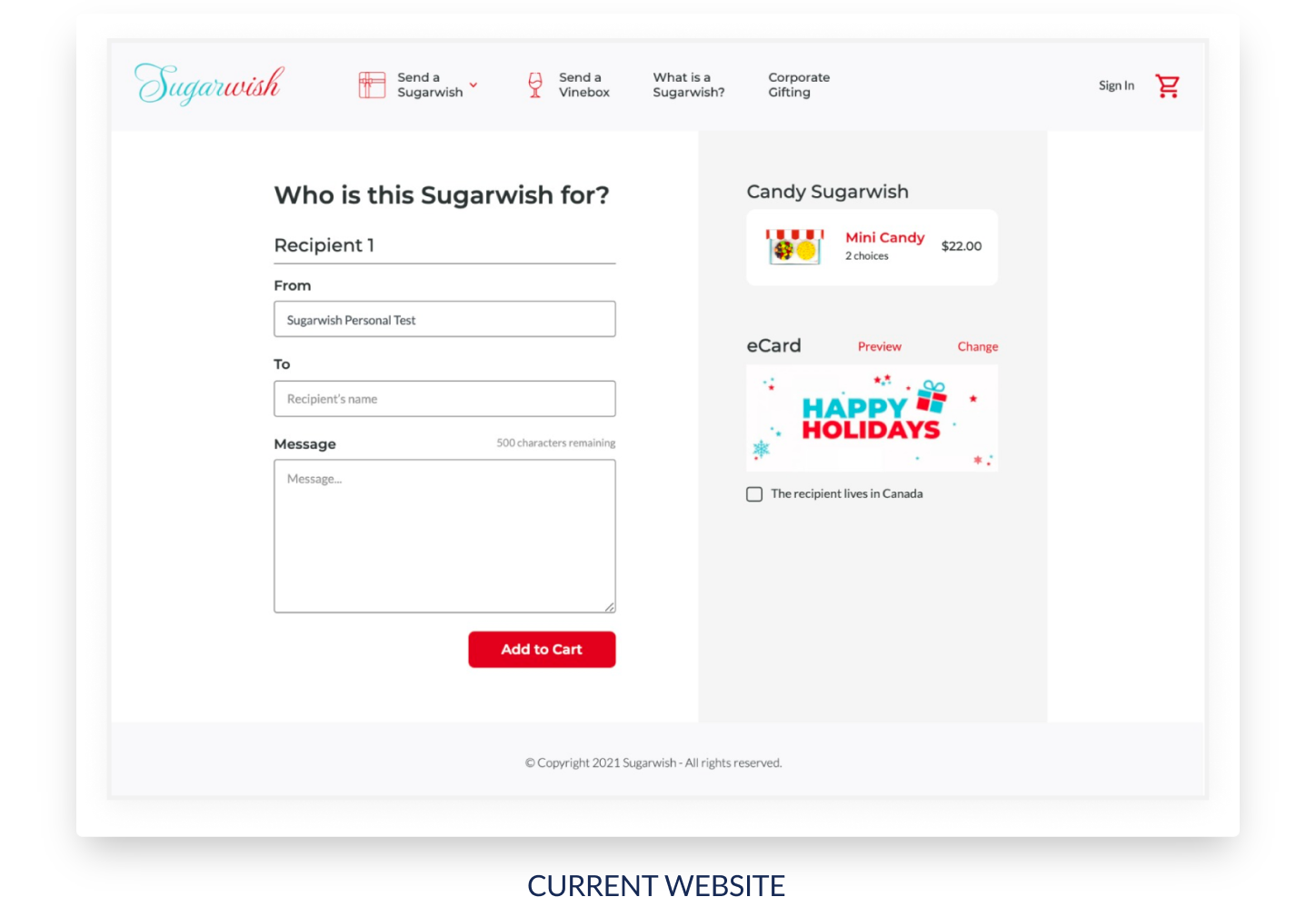 add recipient current